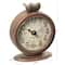 Hello Honey® 6" Vintage Pewter Mantel Clock with Birds